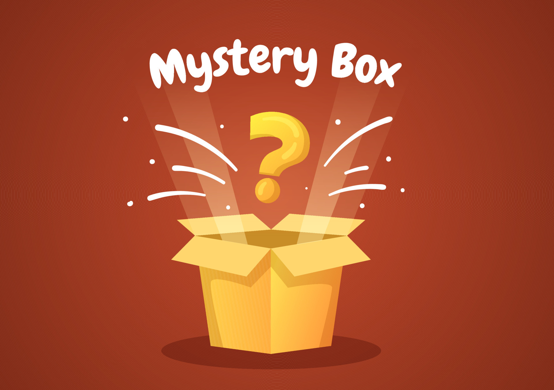 Mystery Gift Box with Cardboard Box Open Inside with a Question Mark, Lucky  Gift or Other Surprise in Flat Cartoon Style Illustration 6847486 Vector  Art at Vecteezy